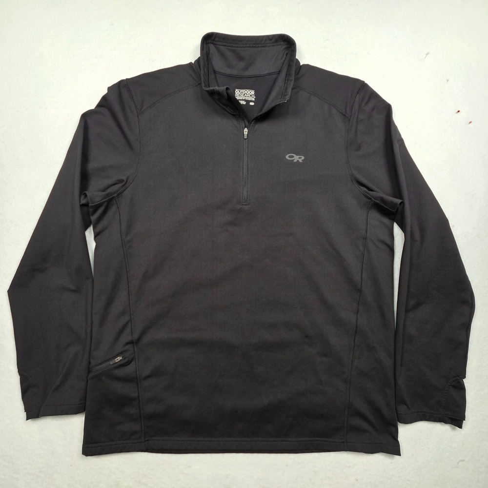 Outdoor Research Baritone Quarter Zip Mens XXL Black Pullover 271457 Hiking Top